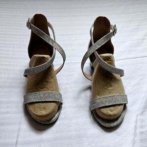 Elegant Silver Strappy Women's Sandals